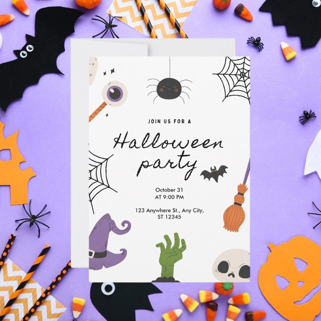 Cute Halloween fest Inbjudningar (Skapare uppladdad)