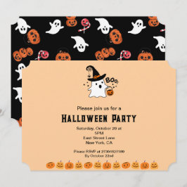 Cute Halloween fest Inbjudningar