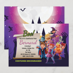 Cute Halloween fest Inbjudningar