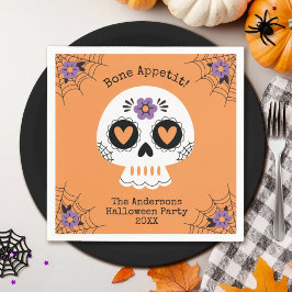 Cute Halloween fest Sugar Skull Pappersservett