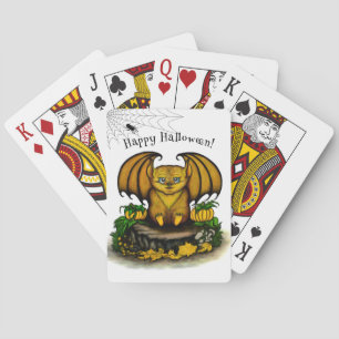Cute Halloween Fladdermus Casinokort