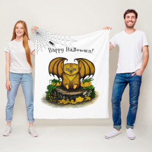 Cute Halloween Fladdermus Fleecefilt