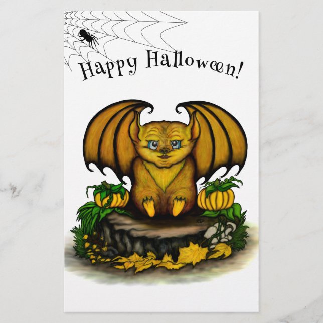 Cute Halloween Fladdermus Flygblad (Framsidan)