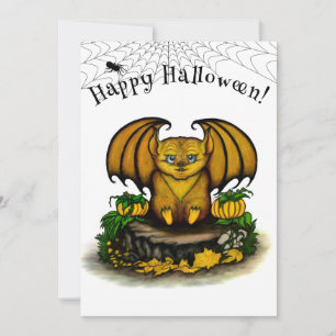 Cute Halloween Fladdermus Kort