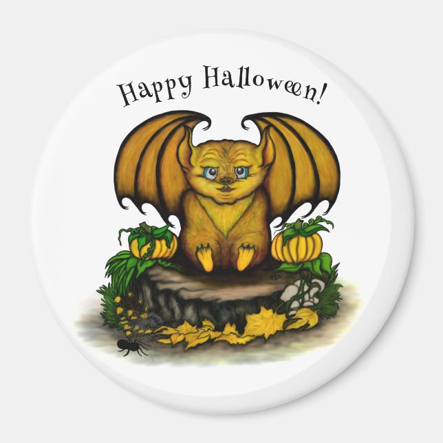 Cute Halloween Fladdermus Magnet (Framsidan)