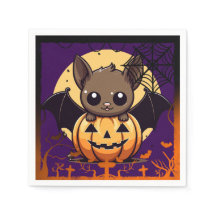 Cute Halloween fladdermus Napkin