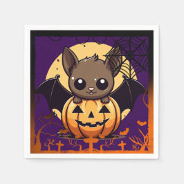 Cute Halloween fladdermus Napkin Pappersservett