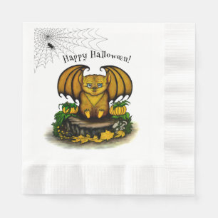 Cute Halloween Fladdermus Pappersservett