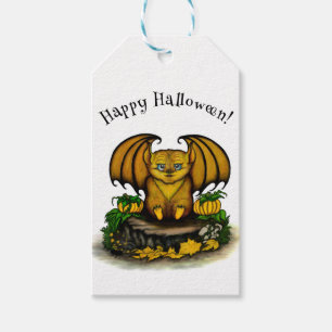 Cute Halloween Fladdermus Presentetikett