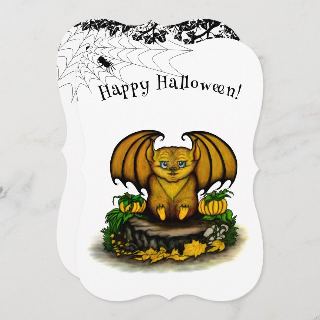 Cute Halloween Fladdermus Program (Fram/baksida)