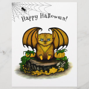 Cute Halloween Fladdermus Reklamblad