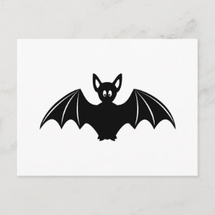 Cute halloween fladdermus tecknad vykort