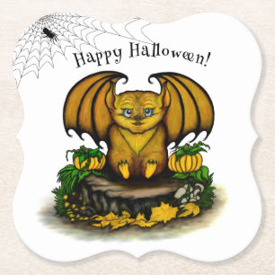 Cute Halloween Fladdermus Underlägg Papper