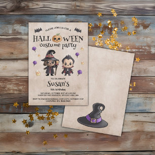 Cute Halloween-Födelsedagsfest Inbjudningar