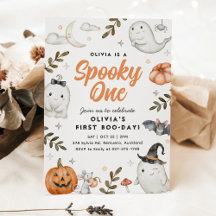 Cute Halloween-födelsedagsinbjudan