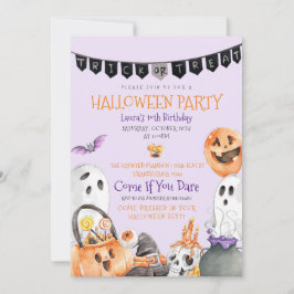 Cute Halloween-födelsedagsinbjudan Inbjudningar