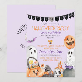 Cute Halloween-födelsedagsinbjudan Inbjudningar