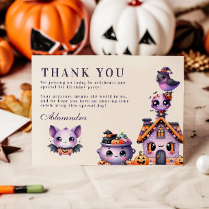 Cute Halloween första födelsedagen Tack Kort
