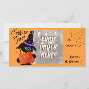 Cute Halloween-fotokort Julkort