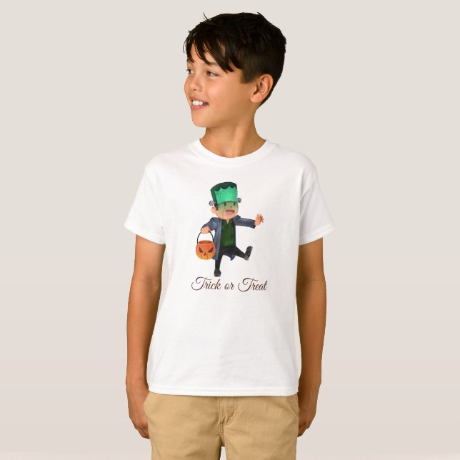 Cute Halloween Frankenstein Costume | Shirt Tee (Hel framsida)