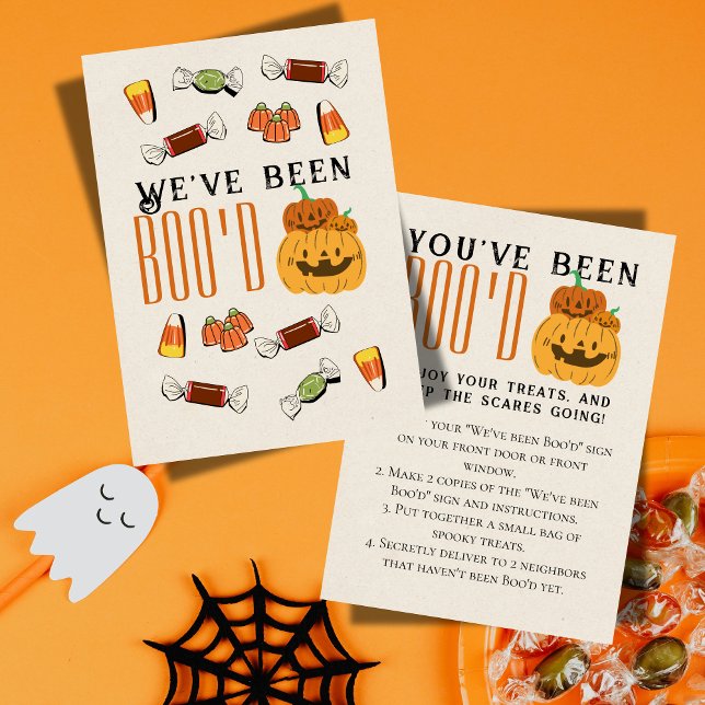 Cute Halloween Games Boo-matchkort Inbjudningar (Bring the Halloween spirit to the neighborhood with this "We've been Boo'd" game sign)