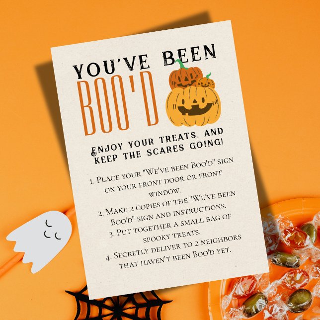 Cute Halloween Games Boo-matchkort Inbjudningar (Bring the Halloween spirit to the neighborhood with this "We've been Boo'd" game sign.)