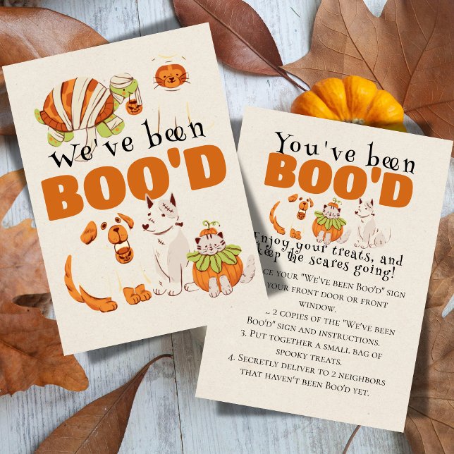 Cute Halloween Games Boo-matchkort Inbjudningar (Bring the Halloween spirit to the neighborhood with this "We've been Boo'd" game sign)