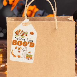Cute Halloween Games Boo-matchkort Presentetikett