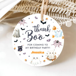 Cute Halloween Ghost 1:a Birthday Party Gåvor Etiketter