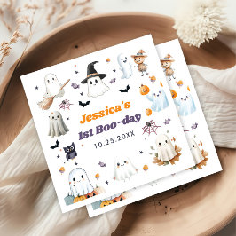 Cute Halloween Ghost 1:a Birthday Party Pappersservett
