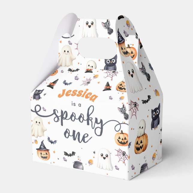 Cute Halloween Ghost 1:a Birthday Party Presentaskar (Framsidan Sidan)