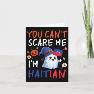 Cute Halloween Ghost&amp; Flagga Du kan inte vara  Kort