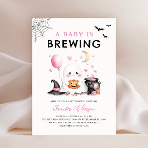 Cute Halloween Ghost Baby Shower-inbjudan Inbjudningar
