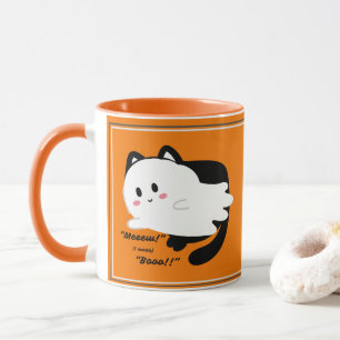Cute Halloween Ghost Black Cat Boo Mugg