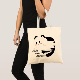 Cute Halloween Ghost Black Cat Boo Tygkasse
