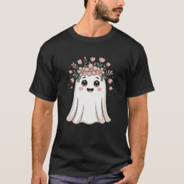 Cute Halloween Ghost Blommigt Girls T-Shirt - Tric