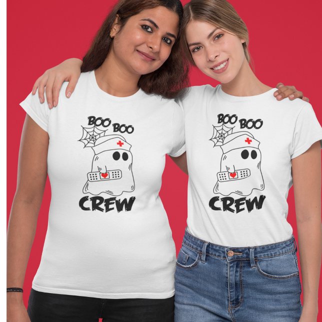 Cute Halloween Ghost Boo Crew T Shirt (Skapare uppladdad)
