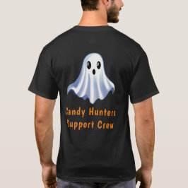 Cute Halloween Ghost Candy Hunters Support Crew T Shirt