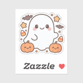Cute Halloween Ghost Clipart,Fun and Cute Spooky  Klistermärken