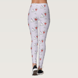 Cute Halloween Ghost & Creepy Cocktail Leggings