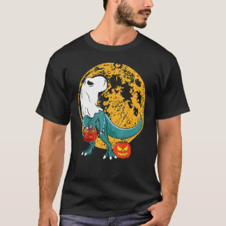 Cute Halloween Ghost Dinosaur rex Candy Småbarn Co T Shirt
