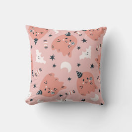 Cute Halloween Ghost-Fladdermöss och Candy Kudde