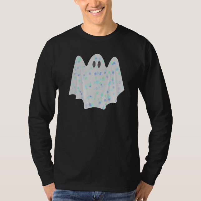 Cute Halloween Ghost i lakan T Shirt (Framsida)