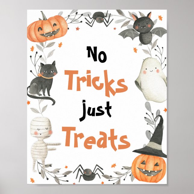 Cute Halloween Ghost - inga försök bara Tretters-t Poster (Framsidan)