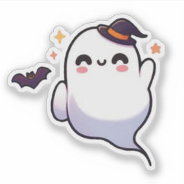 Cute Halloween Ghost - Kawaii Spooky Klistermärken