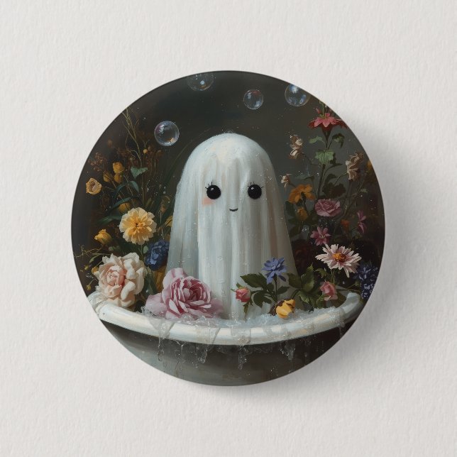 Cute Halloween Ghost Knapp (Framsida)