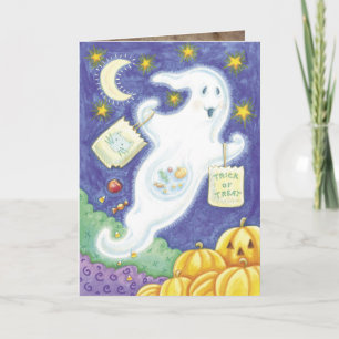 Cute Halloween Ghost Kort