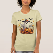 Cute Halloween Ghost med Witch Hat