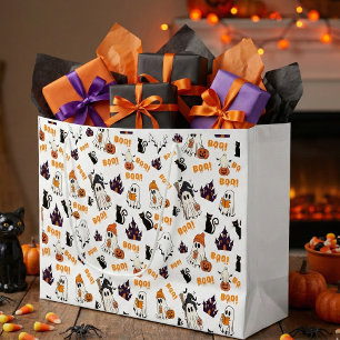 Cute Halloween Ghost Mönster - Spooky Svarta katte