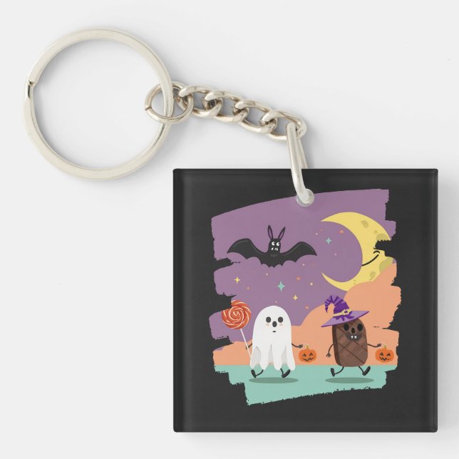 Cute Halloween Ghost och Candy Friends (Framsidan)